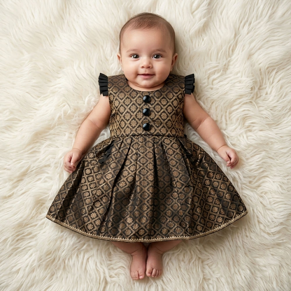 soft festive baby frock
