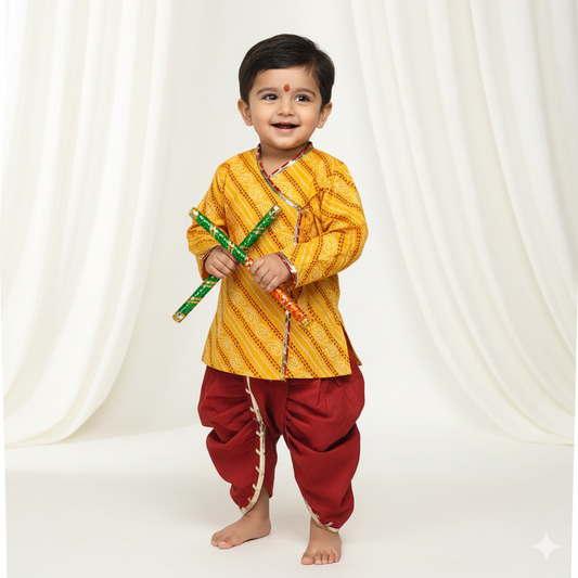 Traditional Kediyu & Navratri Outfit for Boys | Garba & Dandiya Dress