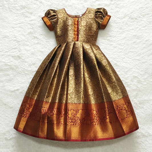 Brown Long Gown for Women – Party & Wedding Wear