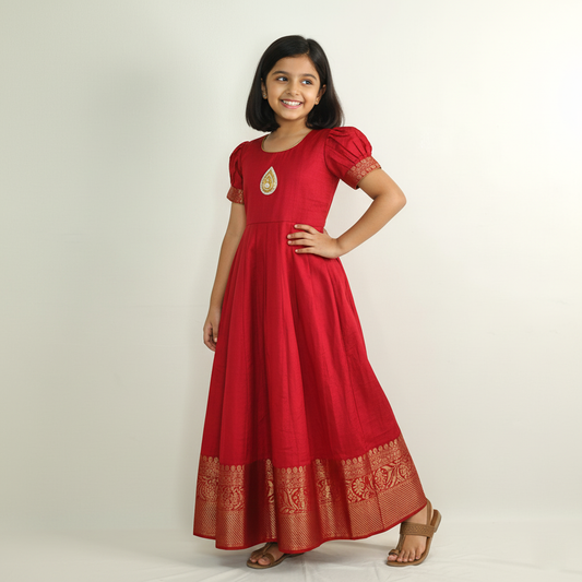 Girls Designer Long Gown | Floor Length Fancy Party Dress