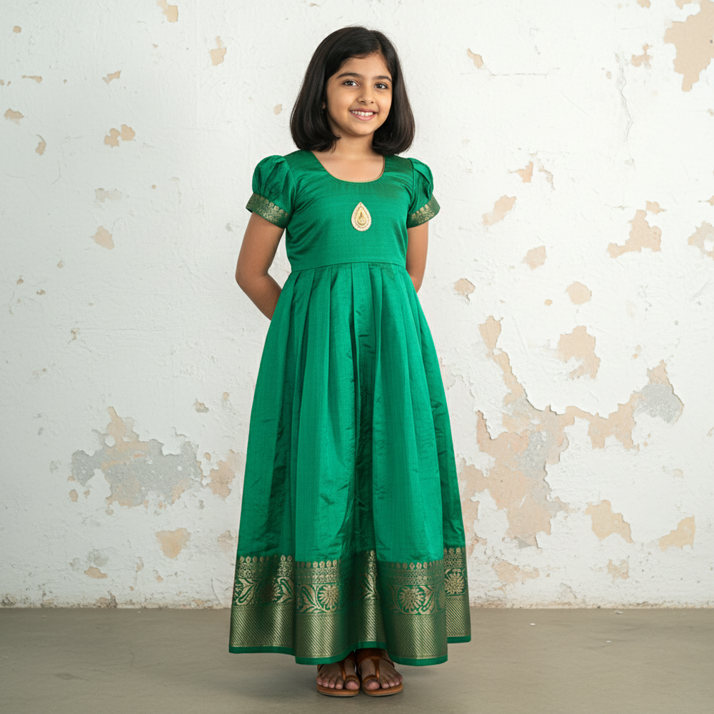 Girls Long Sequin Gown | Floor Length Party Wear Dress