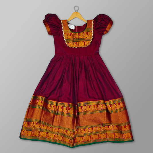Elegant Long Party Gown for Girls – Floor-Length Fancy Dresses for Birthday, Wedding & Party Wear
