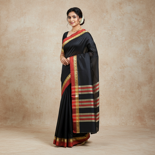 Graceful Narayanpet Saree with Frock