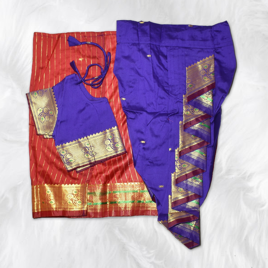 Royal Charm: Mastani Nauvari Saree for Little Princess