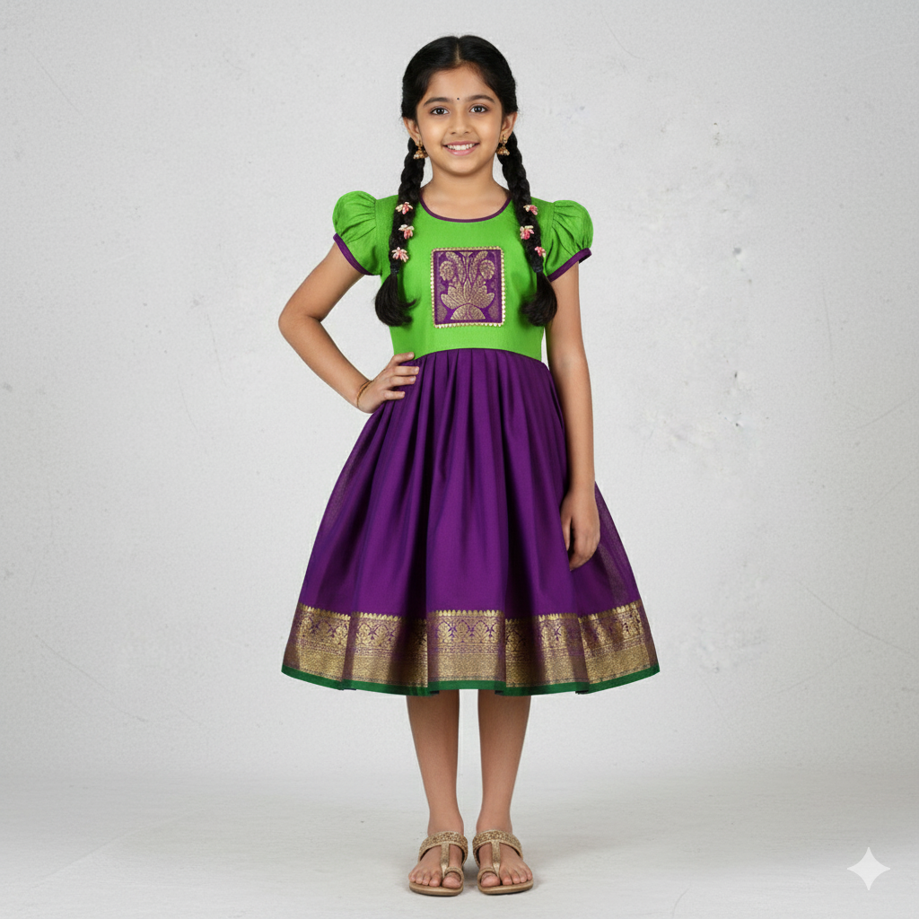 Paithani Frocks - Royalty for Your Little Princess