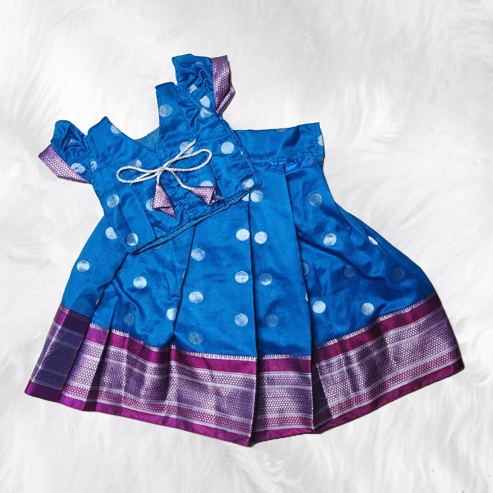 Adorable Parkar Polka with Potli for Babies and Toddlers