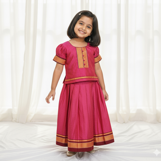 Khan Parkar Polka for Baby Girl - Traditional Maharashtrian Outfit