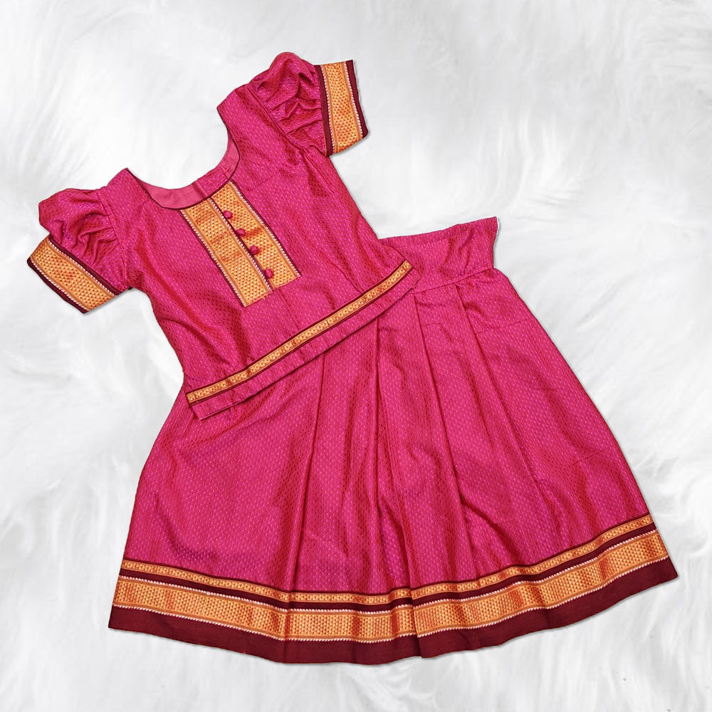 Khan Parkar Polka for Baby Girl - Traditional Maharashtrian Outfit