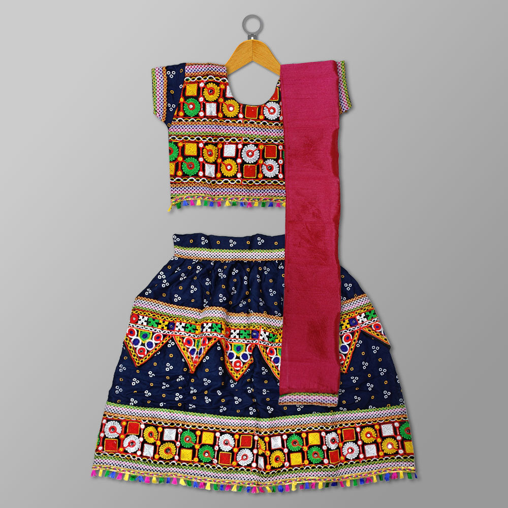 Navy Blue Navratri Dress – Cultural Toran Outfit for Navratri