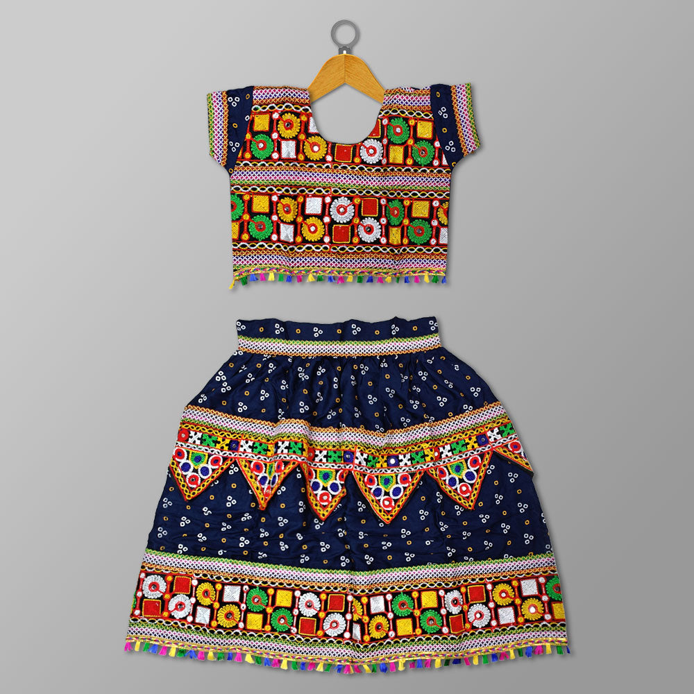 Navy Blue Navratri Dress – Cultural Toran Outfit for Navratri