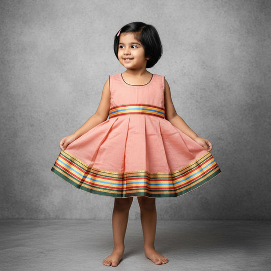 Classic Traditional Frock – Indian Style for Little Girls