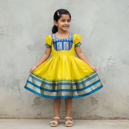 Saree Dress for Girls Wedding – Designer Ethnic Kids Frock