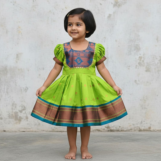 Saree Frock Design for Girls Wedding – Ethnic Gown Style Dress