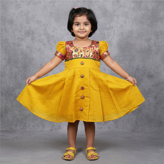 Saree Dress for Girls Frock – Perfect for Weddings & Celebrations
