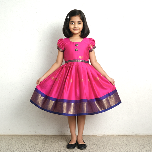 baby girl photoshoot traditional frock