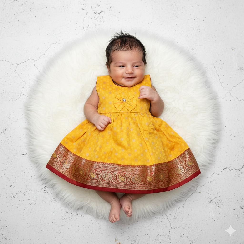 baby girl stylish traditional frock