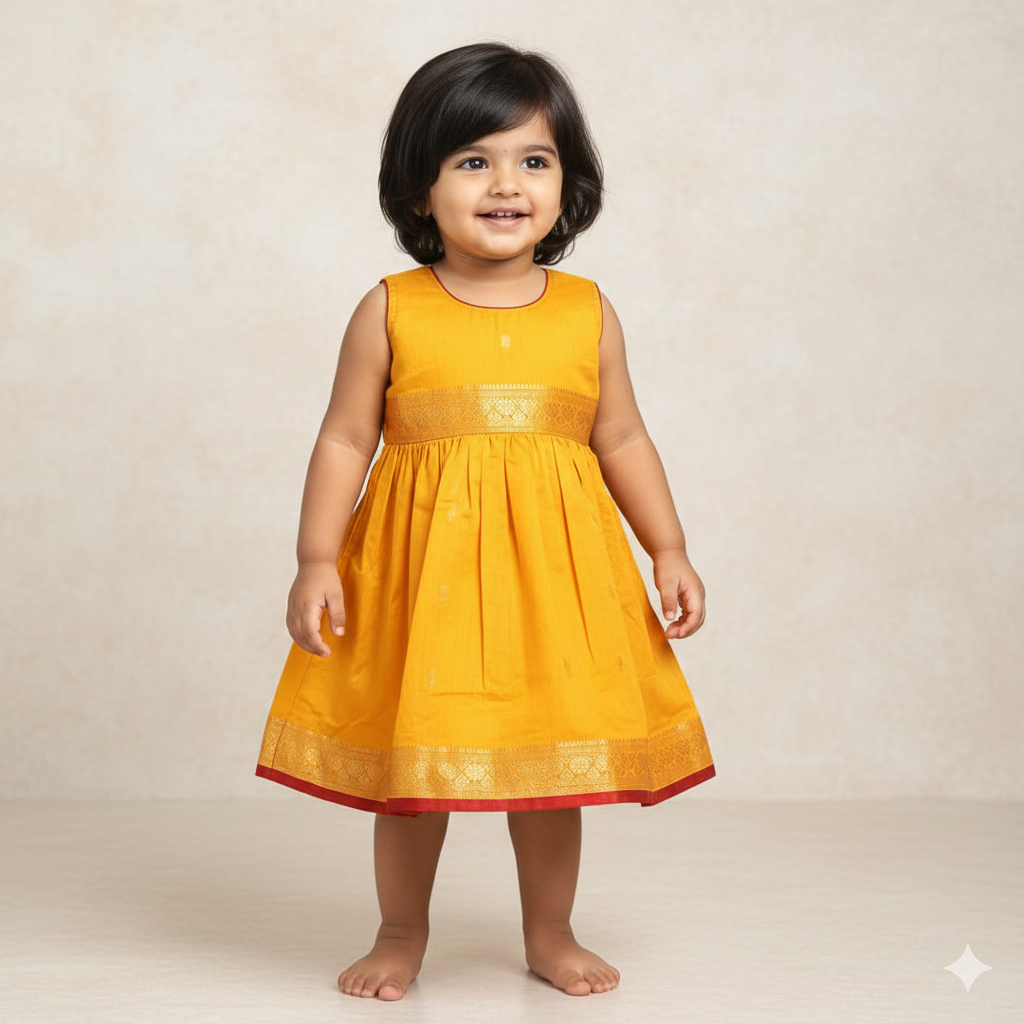 baby girl celebration wear traditional frock