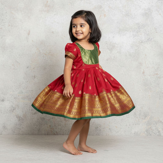 Gorgeous Traditional Frock for Girls – Festive & Ethnic Look
