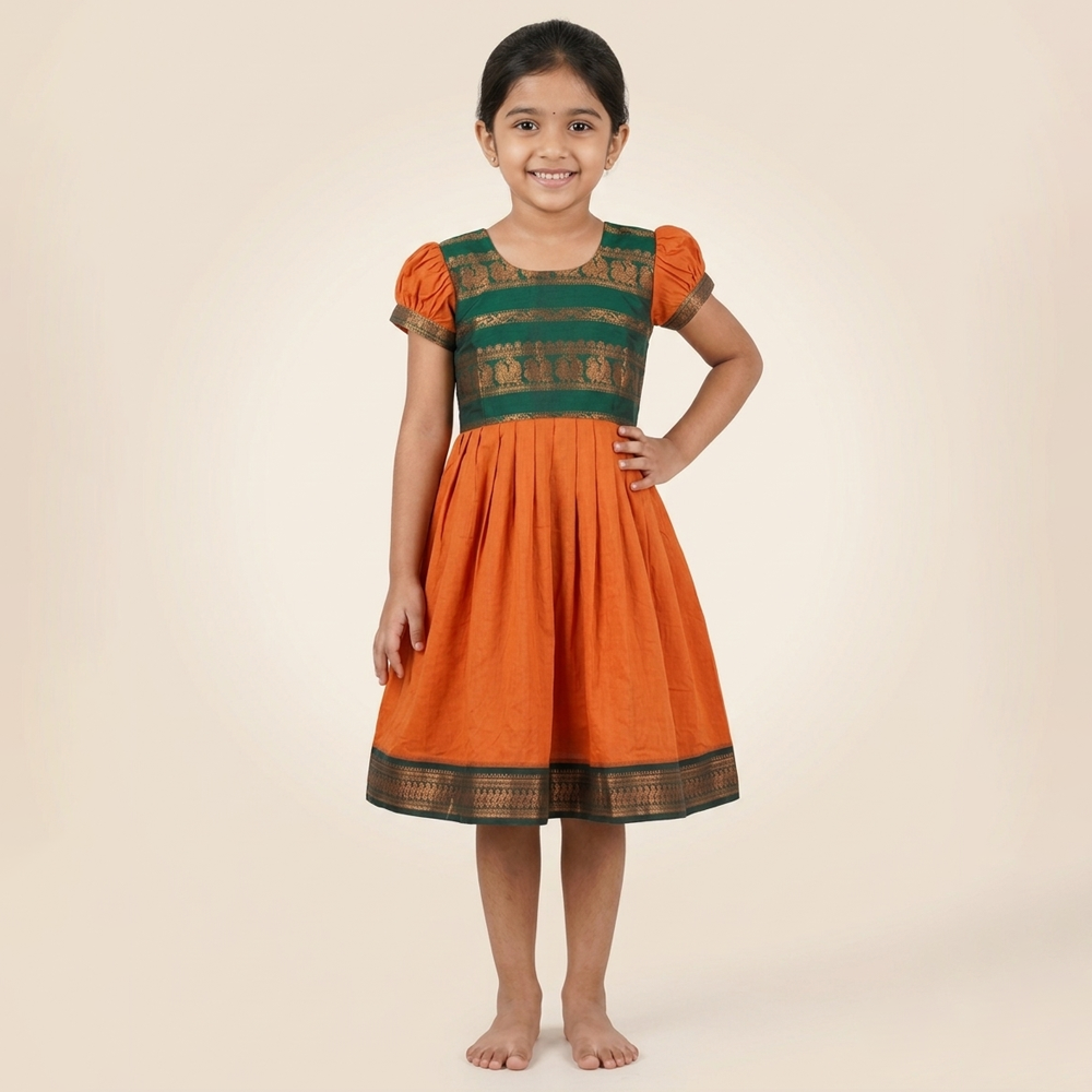 baby girl wedding function traditional frock