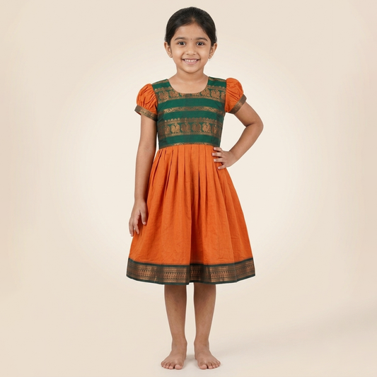 baby girl wedding function traditional frock