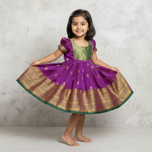 Vibrant Traditional Frock for Kids – Perfect for Celebrations