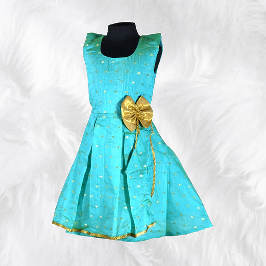 Chanderi Cotton Frock - Chic Elegance