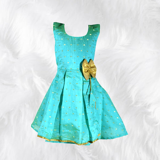 Chanderi Cotton Frock - Chic Elegance