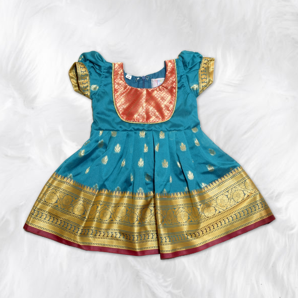 Traditional Frock for Baby Girl with Elegant Indian Design