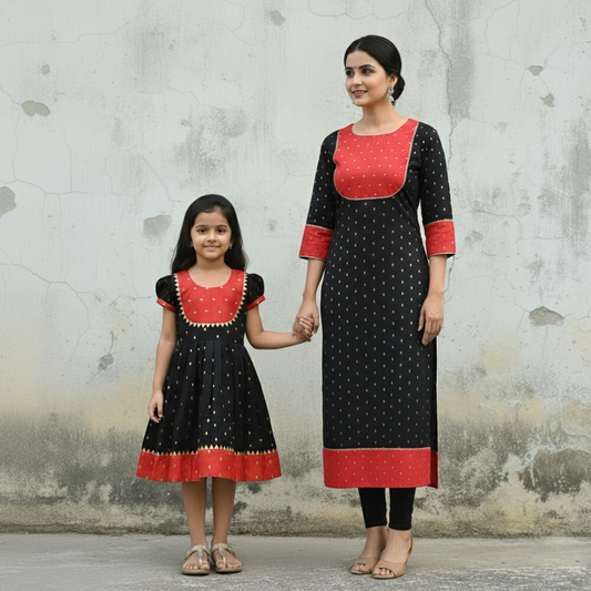 Elegant Black Mother-Daughter Dresses for Matching Style and Grace