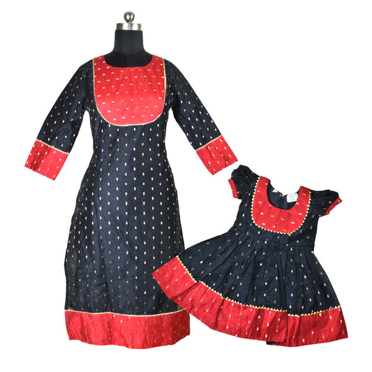Elegant Black Mother-Daughter Dresses for Matching Style and Grace