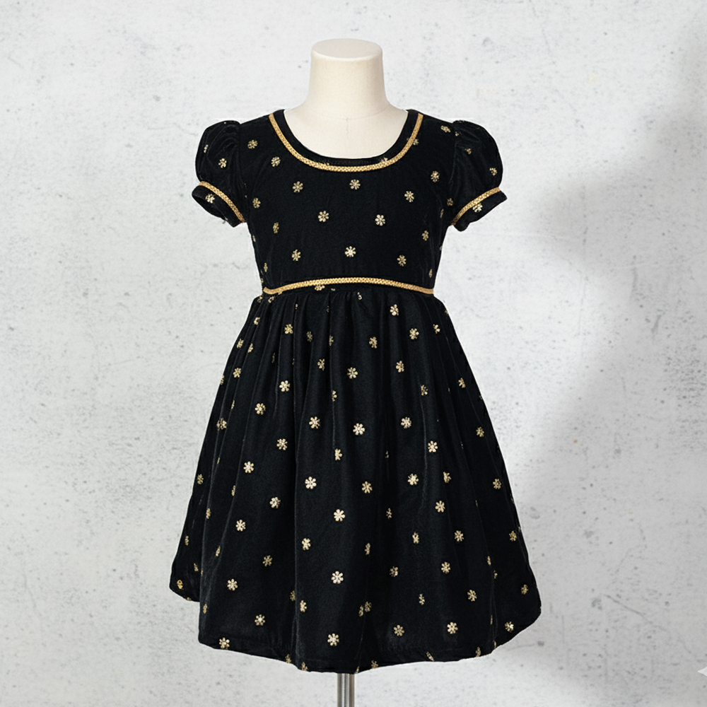 Premium Party Wear Gown for Baby Girl | Elegant Velvet Birthday Outfit