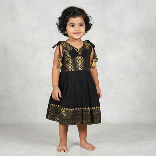 Stylish Brocade Dress for Baby Girl – Perfect for Festive Celebrations