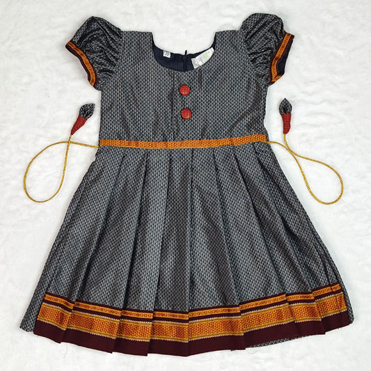 Grey Khanacha Frock for Kids – Festival Ready