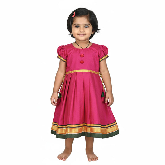 Pink Khan Frock for Baby Girl – Wedding & Ceremony Wear