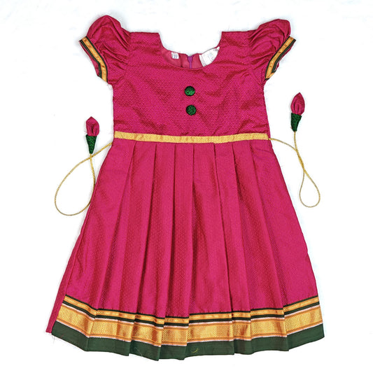 Pink Khan Frock for Baby Girl – Wedding & Ceremony Wear