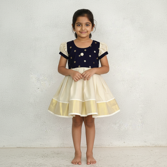 baby girl winter velvet party wear dress